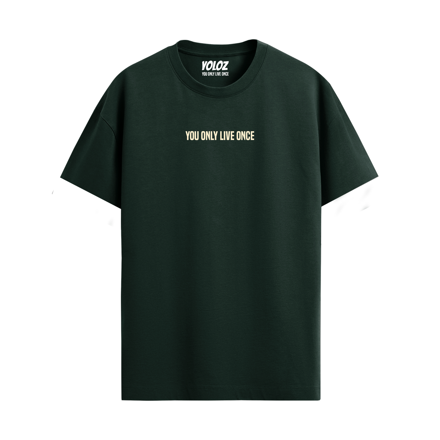 BASIC BOTTLE GREEN REGULAR FIT T-SHIRT