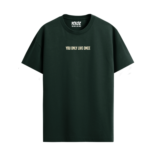 BASIC BOTTLE GREEN REGULAR FIT T-SHIRT