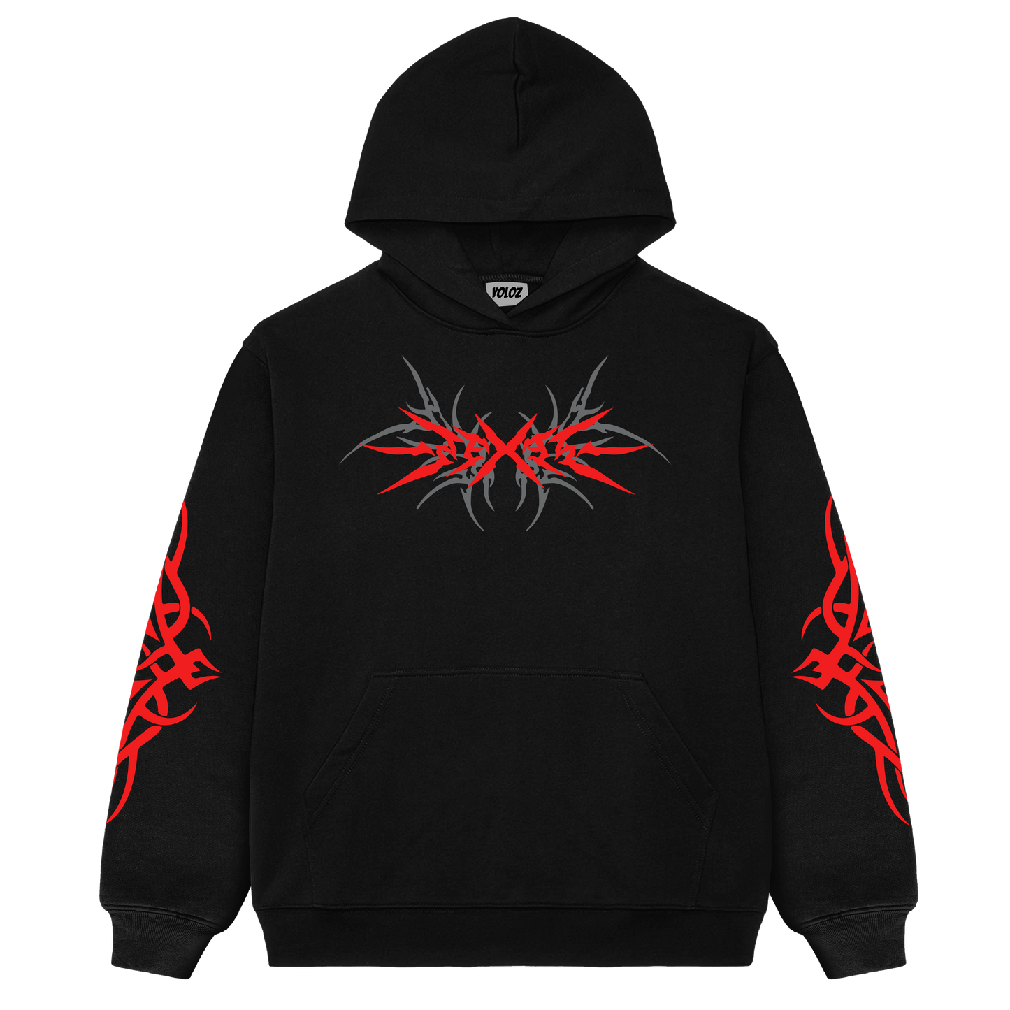 Scarlet Inferno White Oversized Hoodie