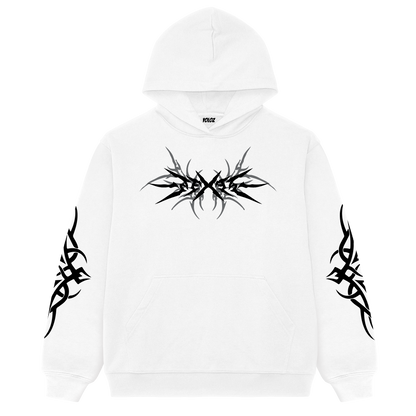 Scarlet Inferno Black Oversized Hoodie