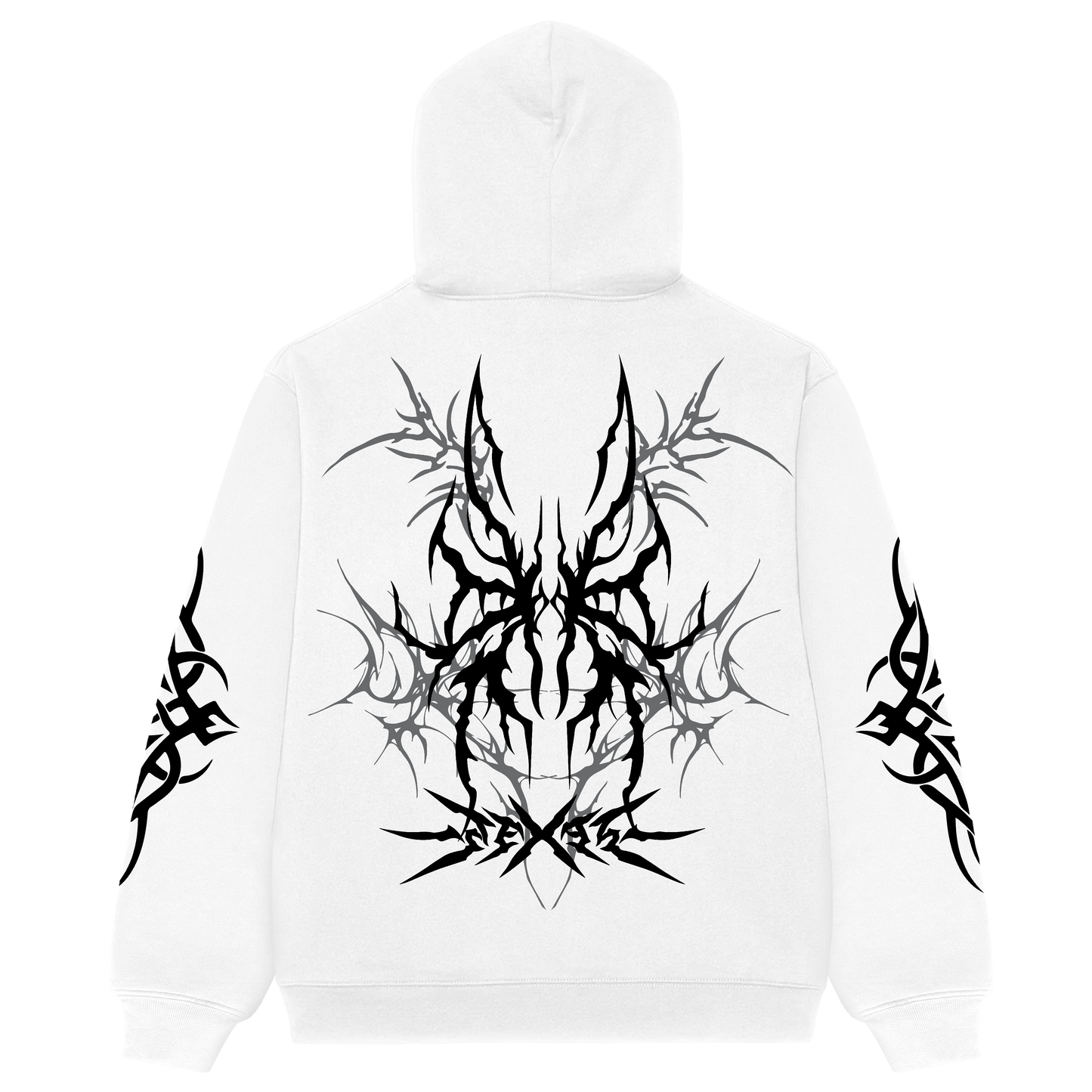 Scarlet Inferno Black Oversized Hoodie