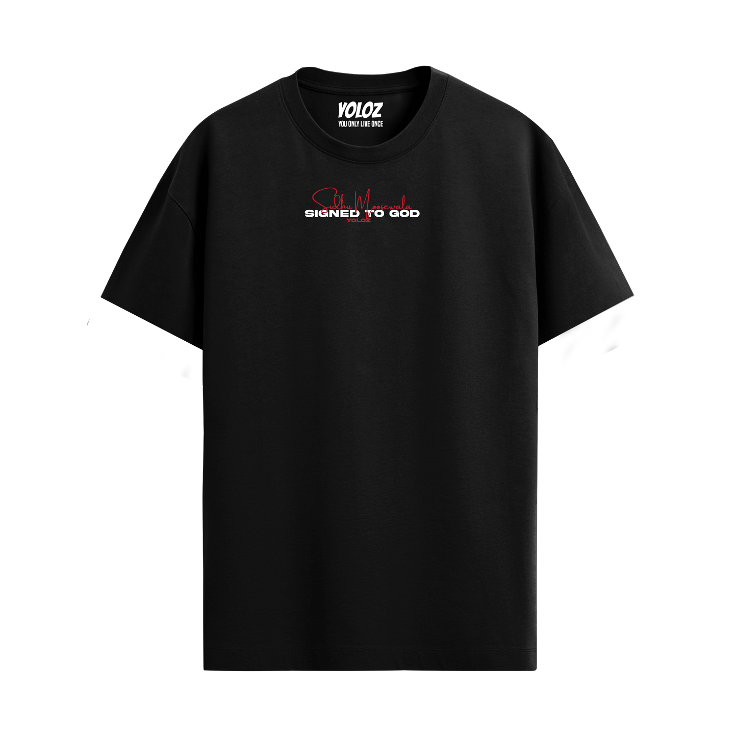 MOOSE THE LEGEND BLACK REGULAR FIT T-SHIRT