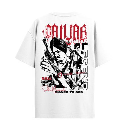 MOOSE THE LEGEND WHITE OVERSIZED T-SHIRT