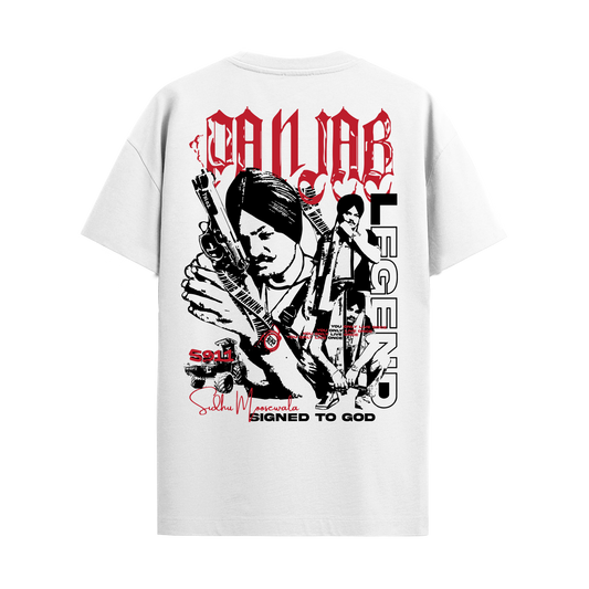 MOOSE THE LEGEND WHITE REGULAR FIT T-SHIRT