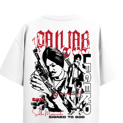 MOOSE THE LEGEND WHITE OVERSIZED T-SHIRT