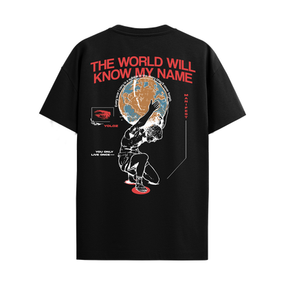 THE WORLD BLACK REGULAR FIT T-SHIRT