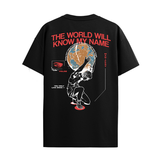 THE WORLD BLACK REGULAR FIT T-SHIRT