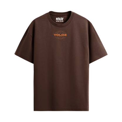 THE WORLD BROWN OVERSIZED T-SHIRT