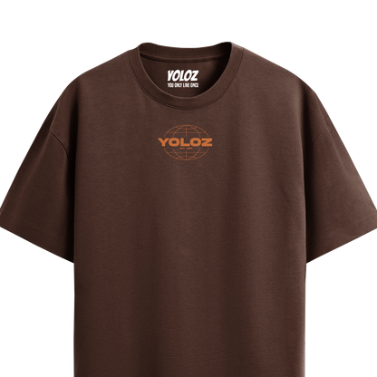 THE WORLD BROWN OVERSIZED T-SHIRT