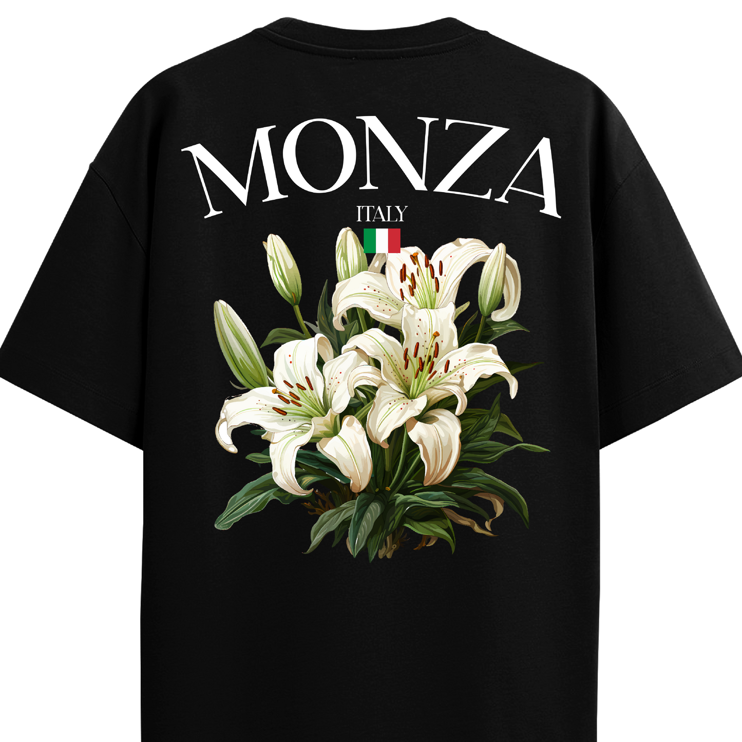 Monza Italy Oversized Tee – Black