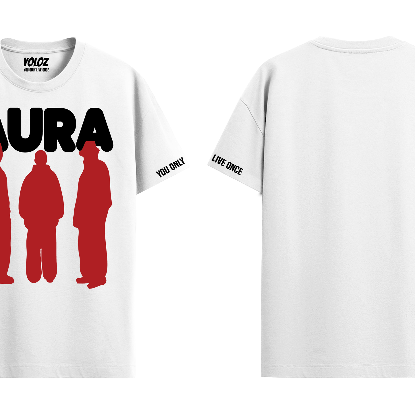 AURA WHITE REGULAR FIT T-SHIRT