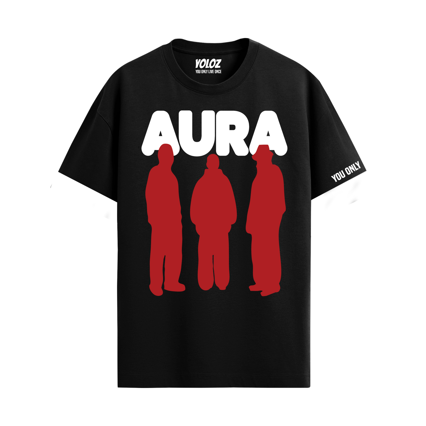 AURA BLACK REGULAR FIT T-SHIRT