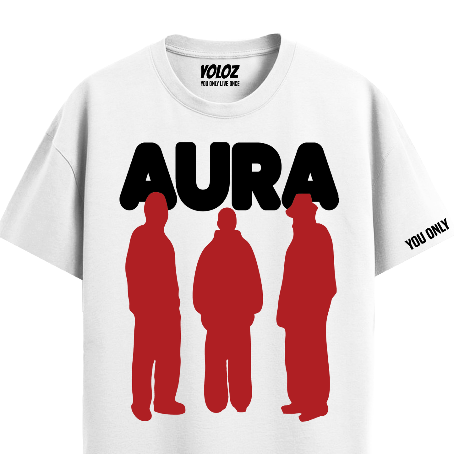 AURA WHITE REGULAR FIT T-SHIRT