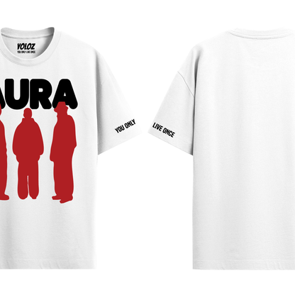 AURA WHITE OVERSIZED T-SHIRT