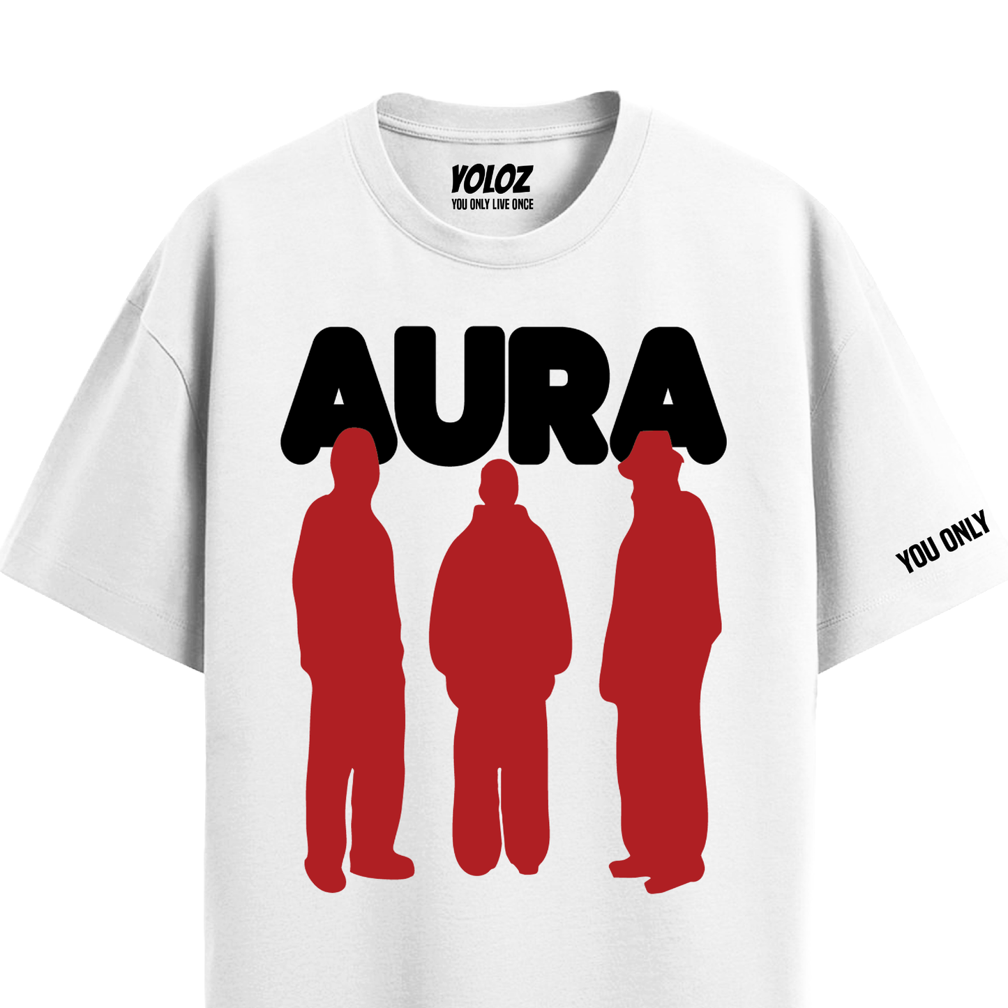 AURA WHITE OVERSIZED T-SHIRT
