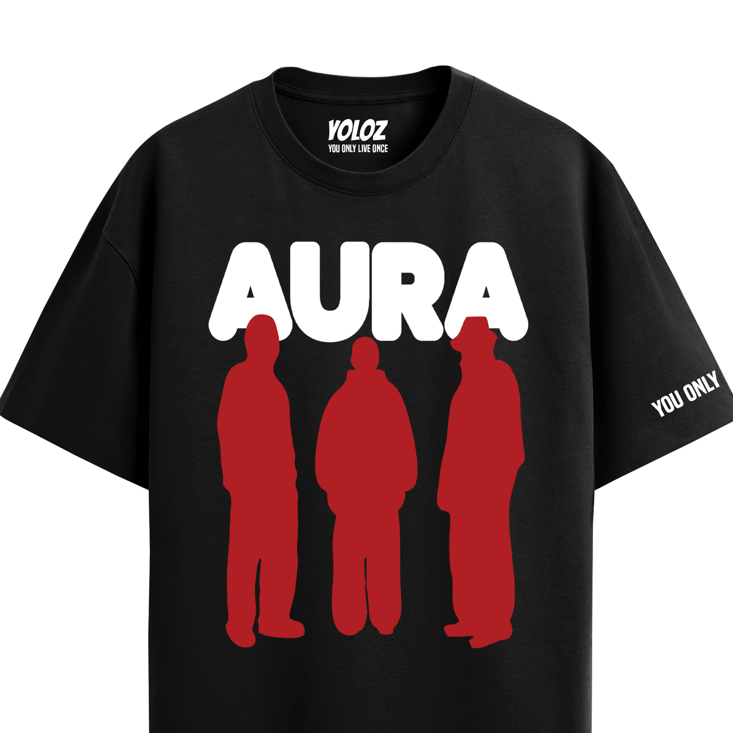 AURA BLACK OVERSIZED T-SHIRT