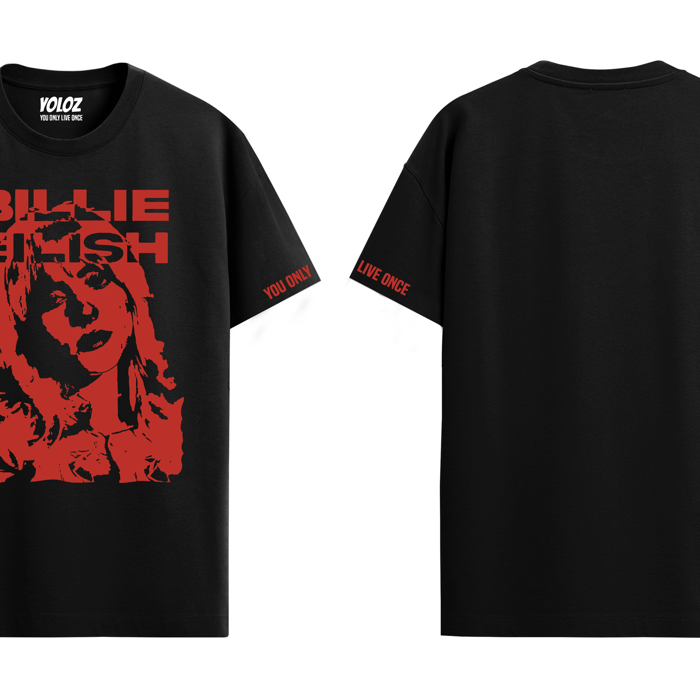 BILLIE EILISH BLACK REGULAR FIT T-SHIRT