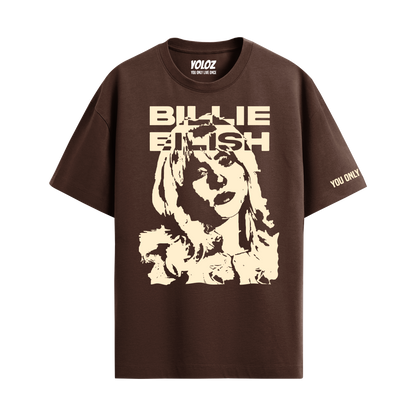 BILLIE EILISH BROWN OVERSIZED T-SHIRT