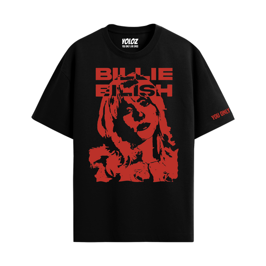 BILLIE EILISH BLACK OVERSIZED T-SHIRT