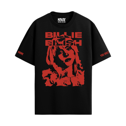 BILLIE EILISH BLACK OVERSIZED T-SHIRT