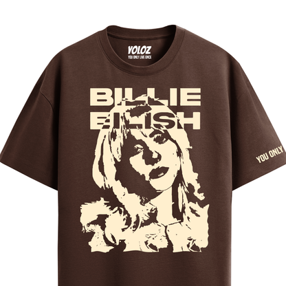 BILLIE EILISH BROWN OVERSIZED T-SHIRT