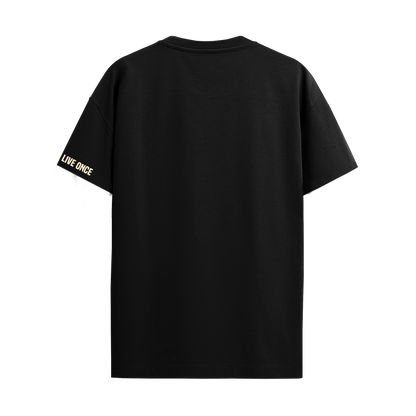 HOT MESS BLACK REGULAR FIT T-SHIRT