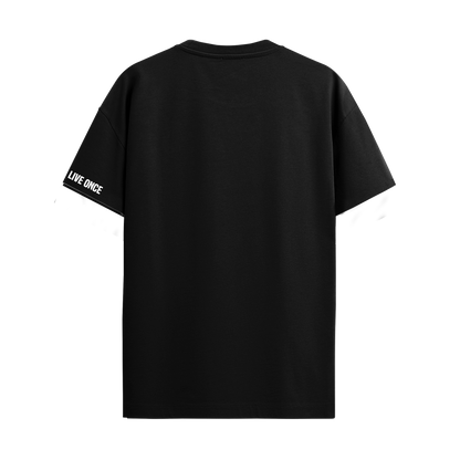 AURA BLACK REGULAR FIT T-SHIRT