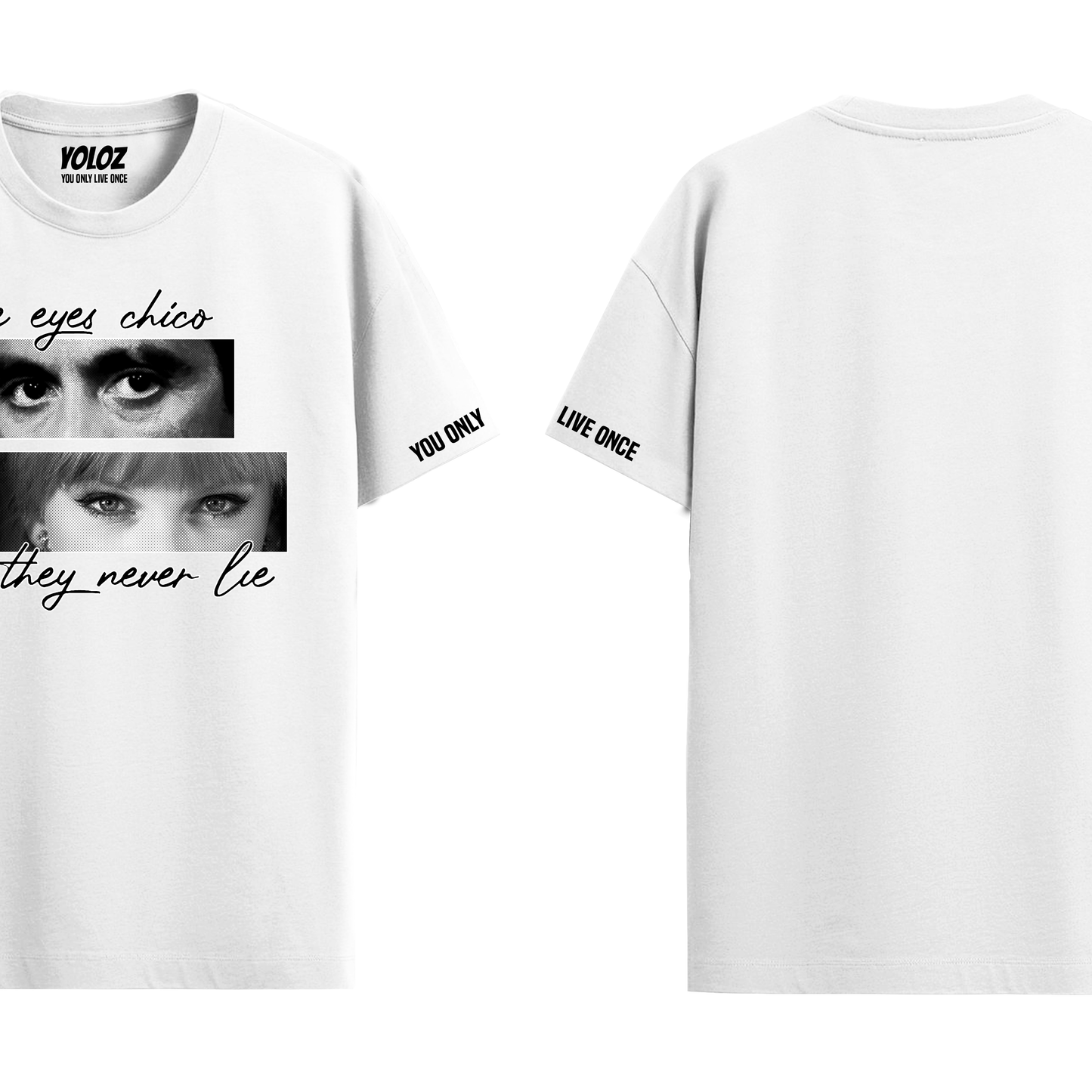 EYES NEVER LIE WHITE REGULAR FIT T-SHIRT