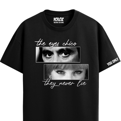 EYES NEVER LIE BLACK REGULAR FIT T-SHIRT