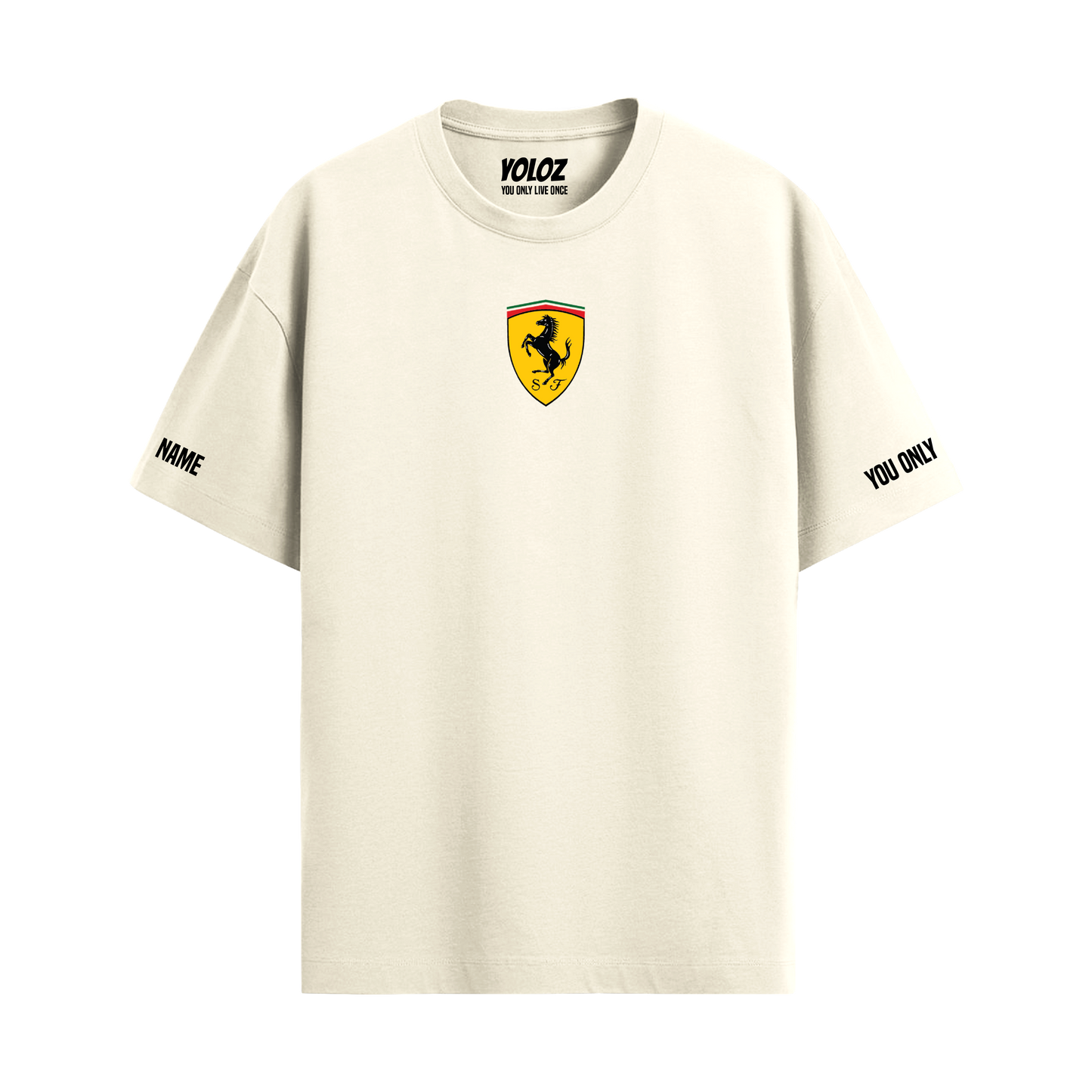FERRARI OFF-WHITE OVERSIZED T-SHIRT