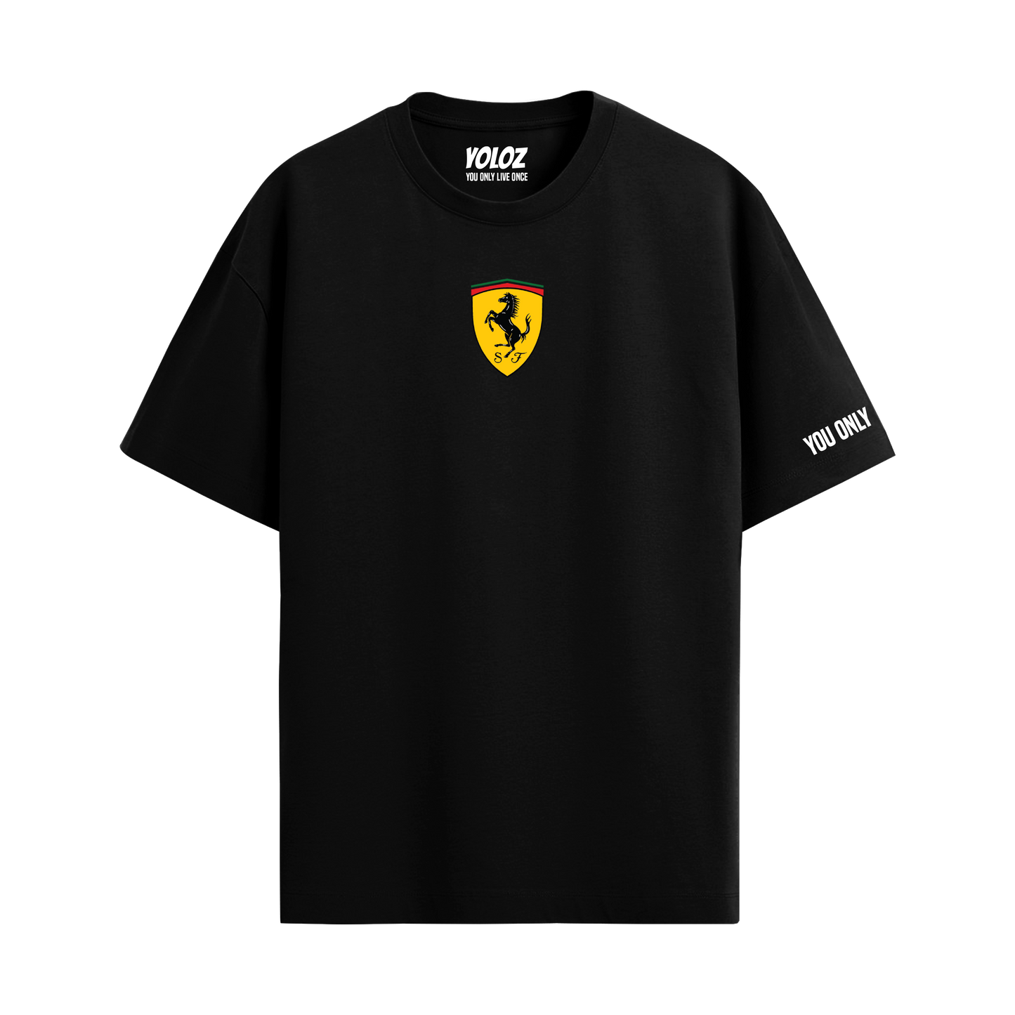 FERRARI BLACK OVERSIZED T-SHIRT