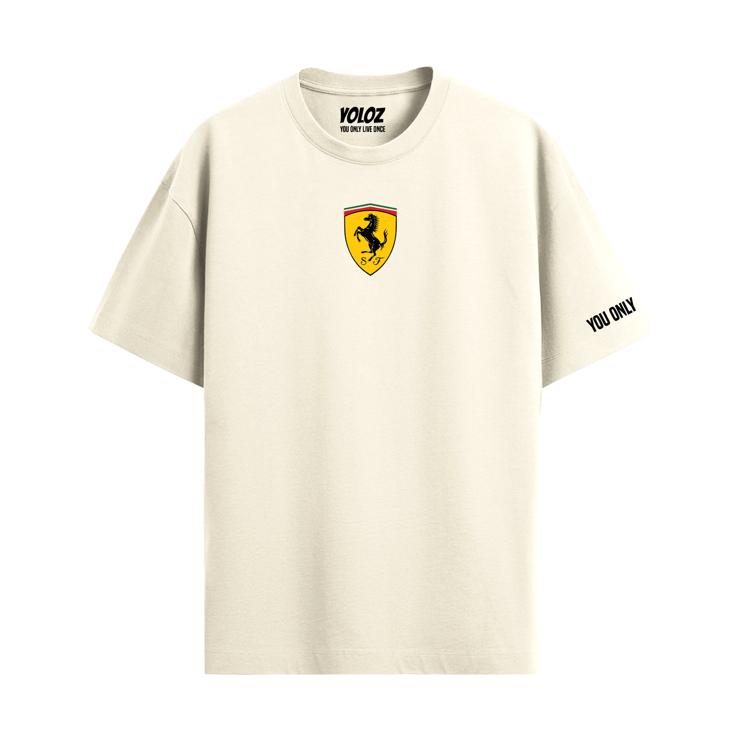 FERRARI OFF-WHITE OVERSIZED T-SHIRT