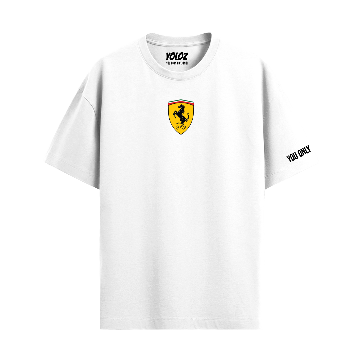 FERRARI WHITE OVERSIZED T-SHIRT