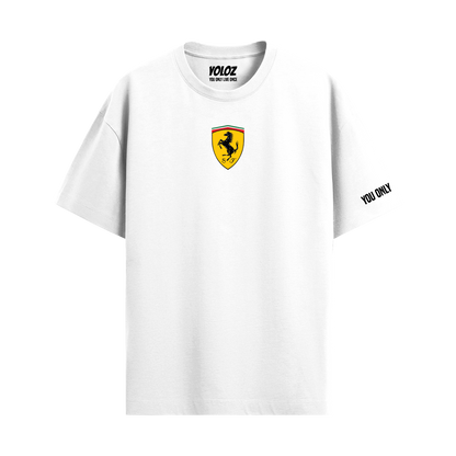 FERRARI WHITE OVERSIZED T-SHIRT
