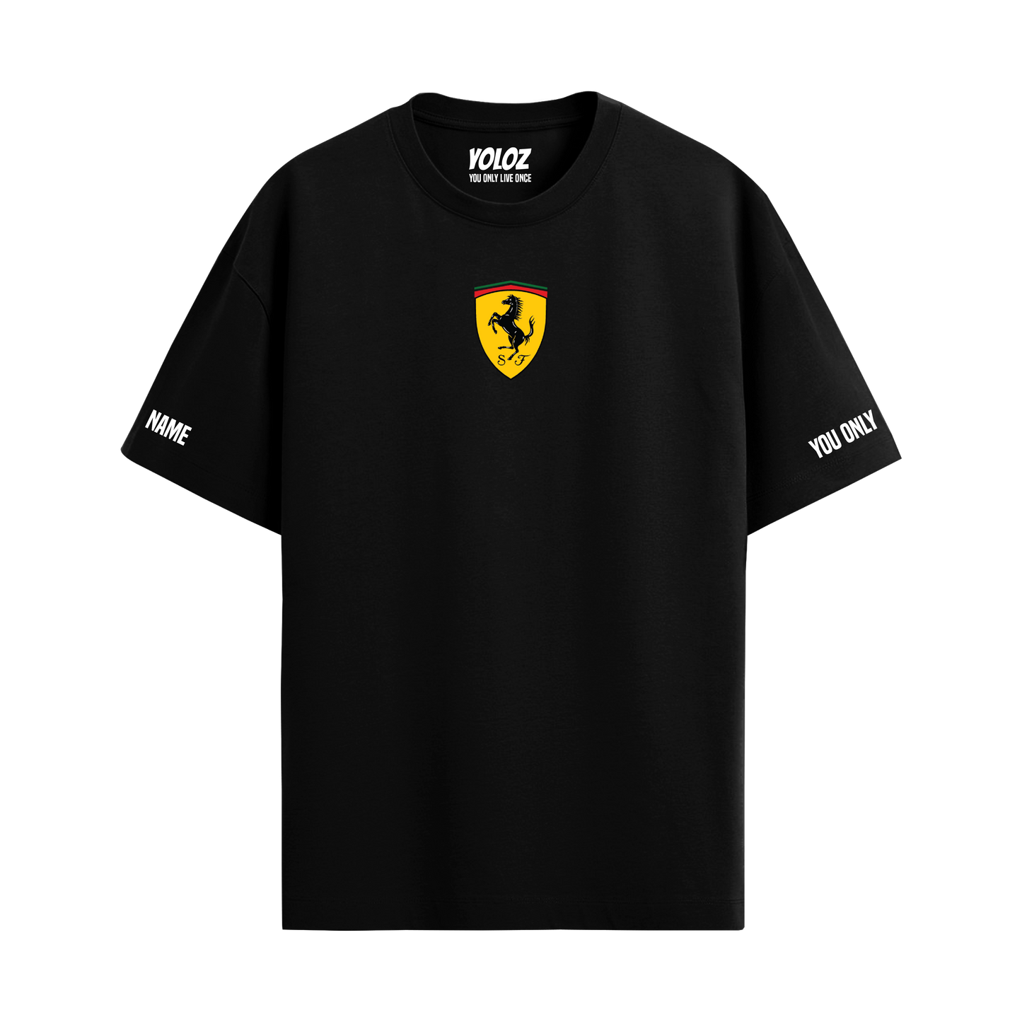FERRARI BLACK OVERSIZED T-SHIRT