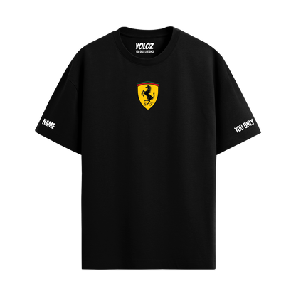 FERRARI BLACK OVERSIZED T-SHIRT