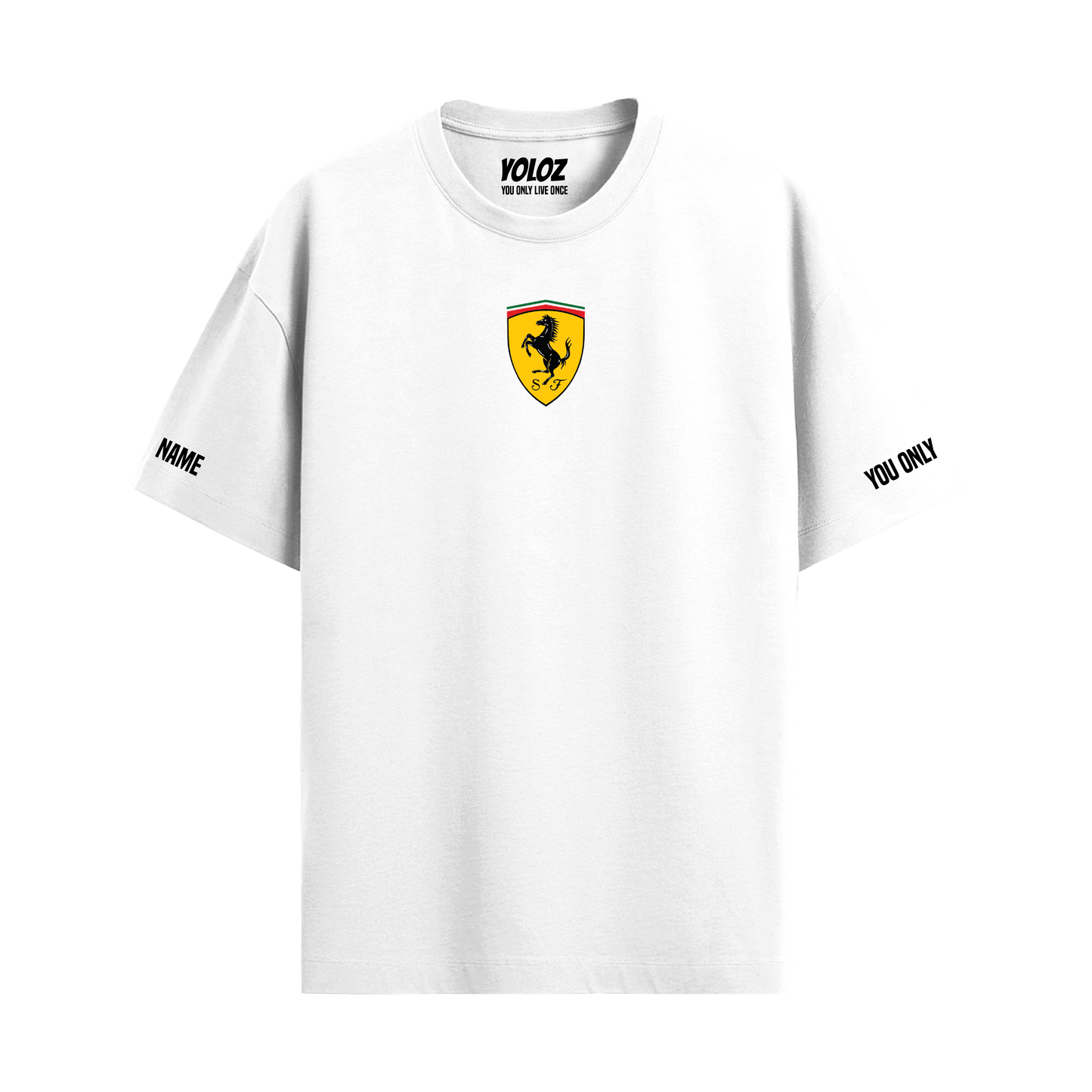 FERRARI WHITE OVERSIZED T-SHIRT