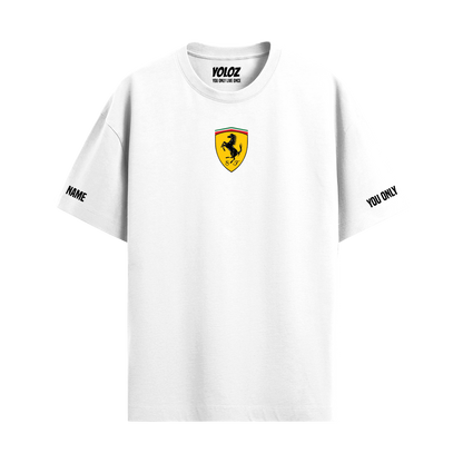 FERRARI WHITE OVERSIZED T-SHIRT