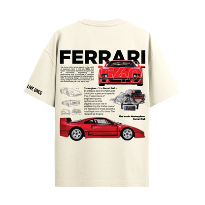 FERRARI OFF-WHITE OVERSIZED T-SHIRT