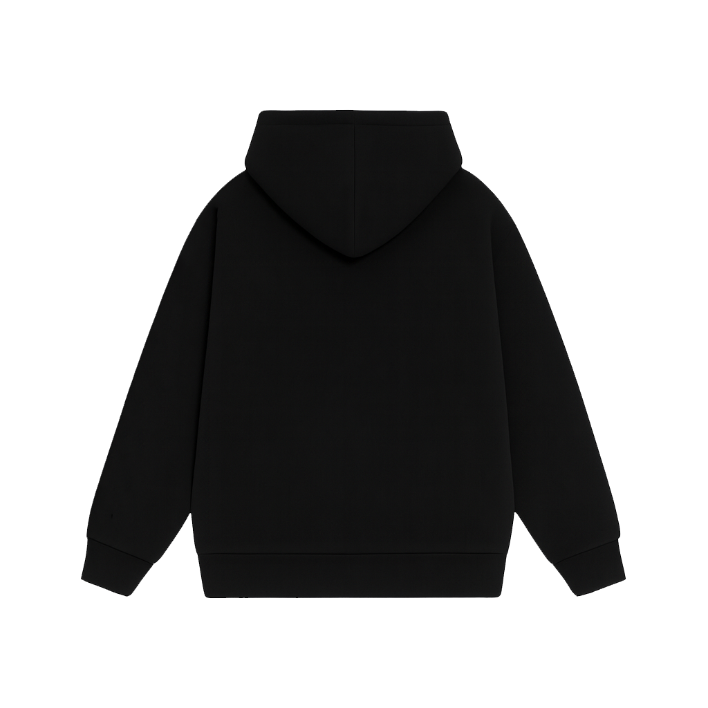 HOT MESS BLACK OVERSIZED HOODIE