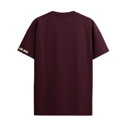 WE DON'T PLAY MAROON REGULAR FIT T-SHIRT