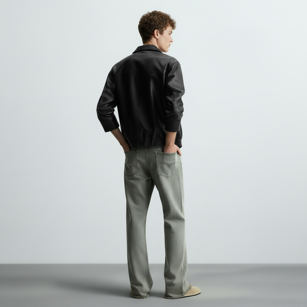 Obsidian Cropped Leather Jacket