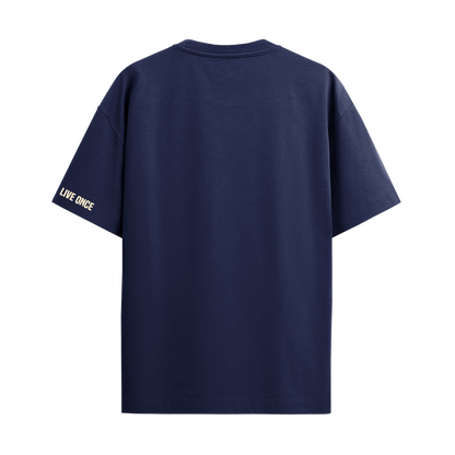 BILLIE EILISH NAVY BLUE OVERSIZED T-SHIRT