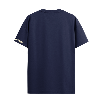 HOT MESS NAVY BLUE REGULAR FIT T-SHIRT