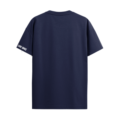 AURA NAVY BLUE REGULAR FIT T-SHIRT