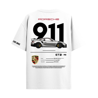 PORSCHE WHITE REGULAR FIT T-SHIRT
