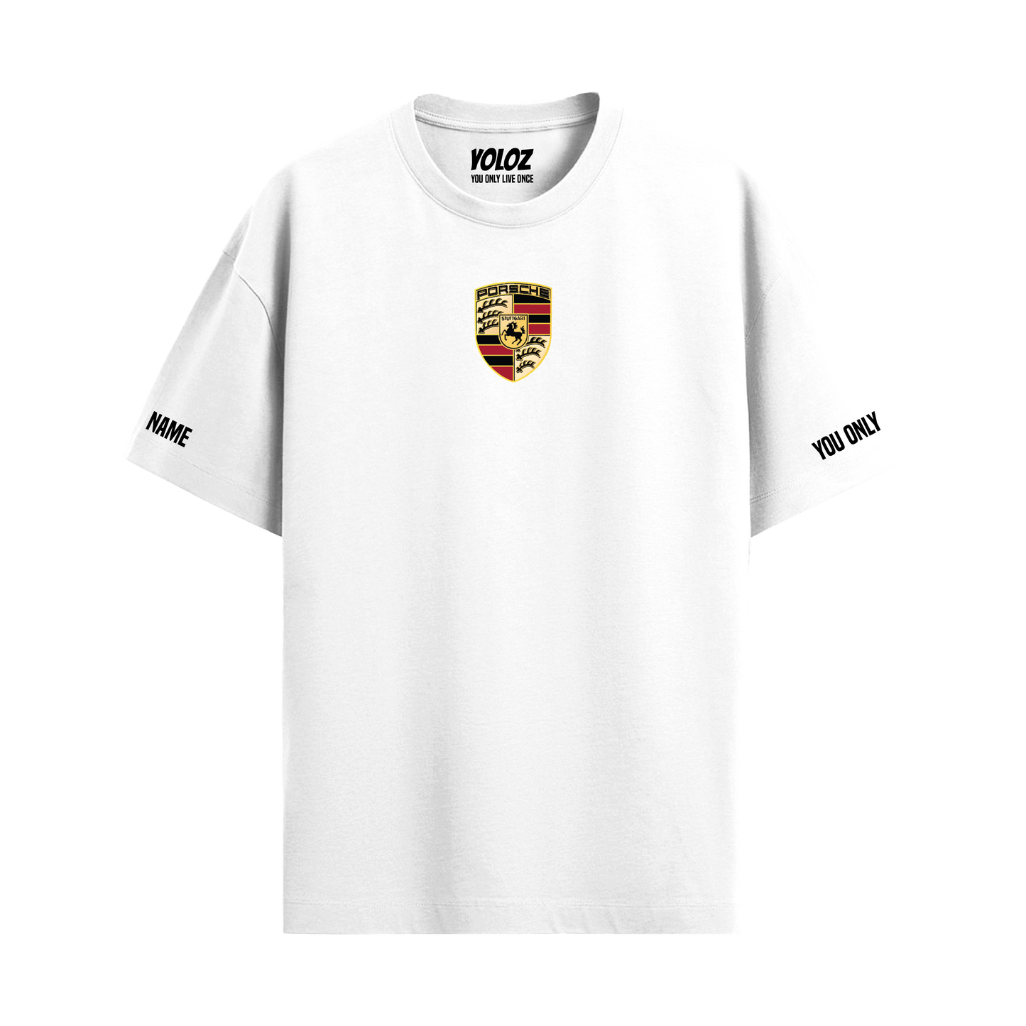 PORSCHE WHITE OVERSIZED T-SHIRT