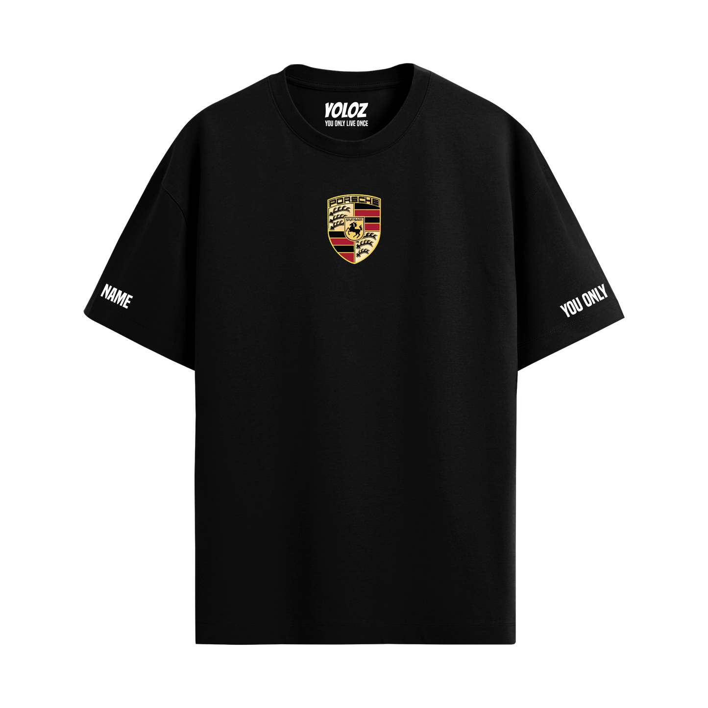 PORSCHE BLACK OVERSIZED T-SHIRT