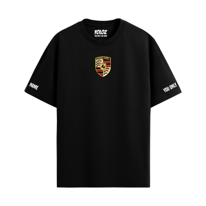 PORSCHE BLACK OVERSIZED T-SHIRT