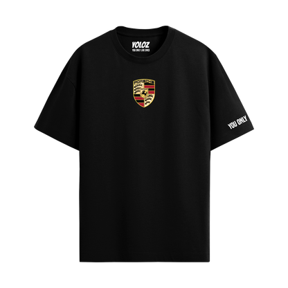 PORSCHE BLACK OVERSIZED T-SHIRT